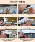 Installation steps for Upgraded Refrigerator Damper Assembly And Air Damper Control Replacement For White Models.