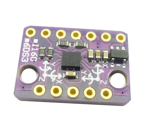 BMI160 6 Axis Gyroscope Gravity Acceleration Sensor Module 6DOF Accelerometer Gyroscope Gravity Detector Sensor With I2C And SPI 3 To 5V Power Range Dope Versatile Motion Sensing Kit For Walking Step Tracking And Projects purple PCB with pins