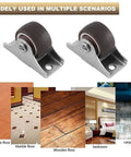 4 Piece Mini Casters 25Mm Furniture Wheels Heavy Duty Roller Replacement Hardware For Cabinets Desks And Storage Carts on various floor types.