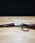 Rifle with Handcrafted Large Loop Leather Lever Wrap Set for Handguns Light Brown Cowhide With Sinew Waxed Thread