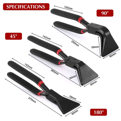 Three Piece Hand Seamer Sheet Metal Tool Set For Straight 45 Degree And 90 Degree Bends, Durable Pliers For Roofers And Plumbers