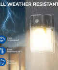 Dusk To Dawn 26W LED Wall Pack Lights, 3000 Lumens Outdoor Flood Security Lighting with IP65 waterproof aluminum housing