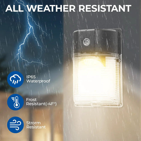 Dusk To Dawn 26W LED Wall Pack Lights, 3000 Lumens Outdoor Flood Security Lighting with IP65 waterproof aluminum housing