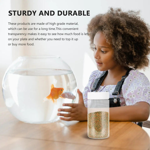 Galpada 2 Pack Aquarium Fish Feeders With Screw Caps White Food Storage Containers For Aquatic Pets Automatic Dispenser Bottles Easy Clean Feeding Accessories For Fish Tanks And Pond Keepers