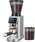 Conical Burr Coffee Grinder With 40mm Stainless Steel Burrs, Precision Timer And LED Touchscreen, 48 Grind Settings visible