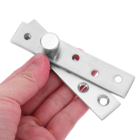 2 Pack Stainless Steel Hidden Door Hinges With 360 Degree Pivot And Hush Quiet Operation, handheld view