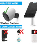 Compatibility chart for 4W Solar Panel Charger For Outdoor Security Camera No Battery Or Power Brick Needed IP65 Weatherproof With 13.1 Foot Micro USB Cable