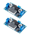 LM2577 DC-DC Boost Module With Digital Display Voltmeter, Adjustable Output 4-35V, 2.5A Boost Converter, Non-Isolated, 2 pieces