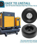 Beefy Heavy Duty Rubber Anti Vibration Foot 1 X 2 Point 5 Inch Shock Pad for Air Compressors, focus on hole design