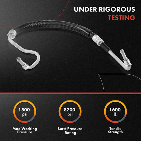Power Steering Pressure Line Hose Assembly Fits GMC Yukon Yukon XL 1500 2500 Suburban Silverado Cadillac Hummer With O Ring Pump To Hydraulic Brake Booster under testing details