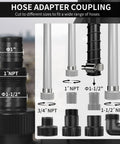 Hose adapter coupling for 1.6HP Submersible Sump Pump With Float Switch 6000GPH High Flow Water Removal For Pool