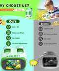 Kid Friendly 4K Handheld Microscope With 2.0 Inch Screen Rechargeable Camera Includes 6 Slides Game Changer For Indoor Outdoor Exploration Portable Science Toy For Ages 3 To 12 Easy To Use For Curious Young Explorers, comparison view