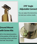 Heavy Duty Clear Acrylic Railing Posts And Balustrade Spindles for Decks Patios and Pools with Ground Mount Screw Kits adjustable connector and floor mount.