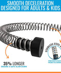 Backyard Zip Line Kit For Kids And Adults With 100 120 150 200 Ft Lengths, 35% longer stainless steel brake spring