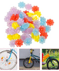 Colorful Flower Bike Spoke Beads Clip On Neon Glow In The Dark Decorations For Kids Bicycle Spokes Easy Installation 50 Pcs
