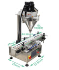 No Sweat Automatic Powder Filler Machine For 10 To 200 Gram Subpackets Featuring Smooth Mixing Chambers And Rapid Bottle Transfer Setup for efficient packaging.