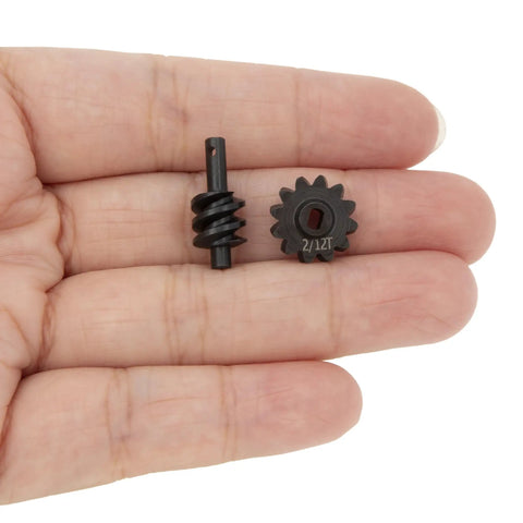 SCX24 Overdrive Differential Gear Set 2-12T Helical Gears for Axial RC, CNC Machined, handheld view