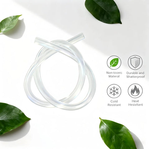 Straight Swap Top Shelf Milk Tube Hose Set For Jura Hp3 Coffee Machine Frothing Nozzle Replacement Kit showing transparent silicone tubes.