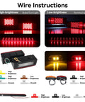 12V LED Trailer Light Kit For Boat And Utility Trailers IP67 Waterproof Rectangular Brake Stop Turn Lights Wiring Diagram