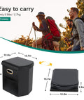 Upgrade XL Portable Toilet For Adults And Kids shown folded and unfolded with hikers in background
