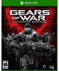 Gears of War Ultimate Edition game cover for Xbox One featuring intense graphics and characters from the game, part of the Badass 500GB Xbox Gaming Console Bundle Featuring The Epic Gears Of War Ultimate Edition With Fully Remastered 1080P Campaign And Savage 60FPS Multiplayer Matches For Serious Players Ready To Level Up Their Setup Fast.