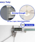 60 Ft Ball Bead Chain Size 10 In 304 Stainless Steel Heavy Duty Bead Chain with 20 Connectors for Fans and Lights