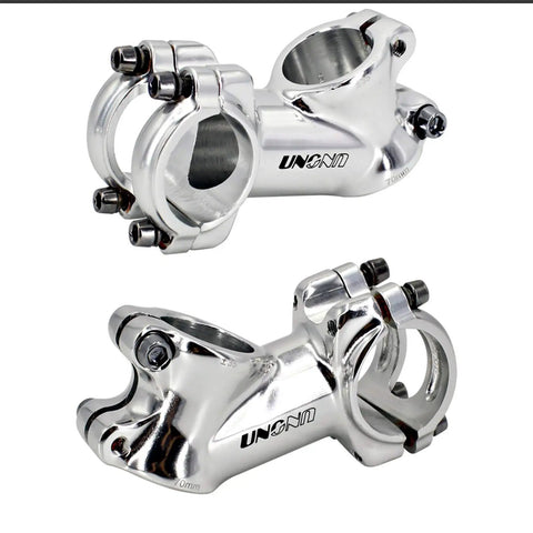 Retro Silver 31.8mm Mountain Bike Stem 70mm 35 Degree Riser Handlebar Stem For MTB Road Bike BMX Lightweight Short Stem