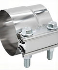 Heavy Duty 3 Inch Exhaust Clamp In 304 Stainless Steel Lap Joint Band Fits 3 Inch OD To 3 Inch ID Pipe detail view