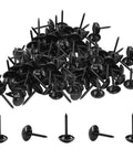 Top Shelf Black Upholstery Tacks For Furniture Repair Heavy Duty Metal Thumb Tacks Rust Resistant Matte Finish in a 200 pack.