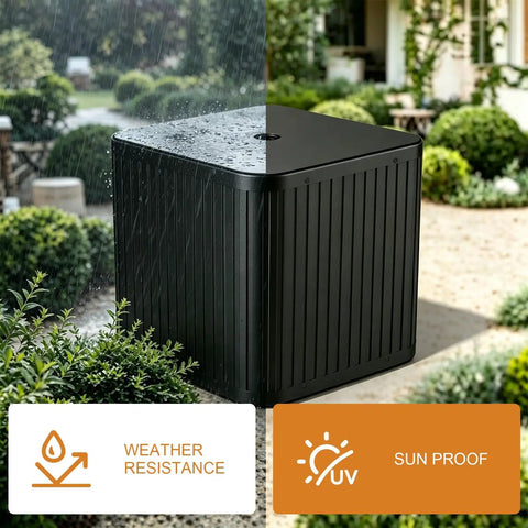 2-In-1 Umbrella Base And Side Table For Outdoor Patio, 16.54 Inch, Fillable 15 Gal Water Or Sand Base, UV resistant in garden