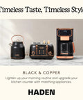 Heavy Duty 12 Cup Dual Brew Coffee Maker Built For Hot And Cold Brewing Keep Warm Plate Delay Timer And Adjustable Strength For Seriously Smooth Daily Sips In Sleek Black and Copper kitchen appliances.