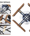 Detail view of Dope Wood Flush Mount Ceiling Fan With Lights And Remote, caged design, wood ABS blades, low profile farmhouse style.