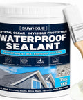 Straight Up Clear Waterproof Sealant And Invisible Leak Fix Coating For Concrete Walls Roofs Pipes Flexible Transparent Cover Indoors Outdoors Dead Simple Moisture Barrier in 35oz container with brush.