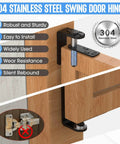 Heavy Duty Self Closing Saloon Door Hinges For Bar And Patio Doors 304 Stainless Steel Self Return Dual Swing Cafe Hinges 2 Pack Large MeBantoo