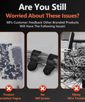 Common issues with non-Heavy Duty Cable Clamps Kit showing vague description, missing M4 screws, and messy wires.