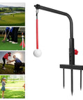 Golf Swing Trainer Adjustable Height Practice Stand For Garden And Outdoor Use Muscle Memory Builder Pro Grade Durable Steel