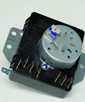 Top Tier Dryer Timer Control Assembly WPW10185970 Repair Kit for Electric Dryers, features a silver motor and wiring terminals.