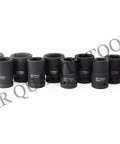 One Inch Drive Deep Impact Socket Set For SAE Fasteners CrV 6 Point High Torque Sockets From Seven Eighths Inch To Two Inches