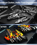44 Piece Plier Organizer Set For Toolboxes And Drawers Modular Holder System With 20 Large Slots And 22 Small Slots Black Finish
