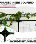 8.8 Foot Leanto Garden Trellis No Drill Design That Leans Against Walls For Climbing Plants PE Coated Galvanized Steel Plant Support