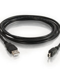 USB 2.0 A To Mini B Cable 6.56 Feet Black Long USB Cord For Computer Or USB Hub To Mini B Port On Cameras Phones MP3 Players