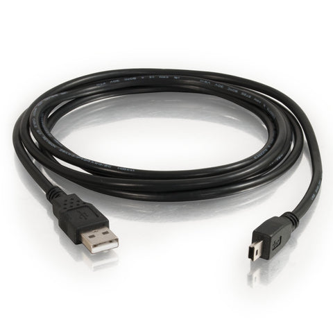 USB 2.0 A To Mini B Cable 6.56 Feet Black Long USB Cord For Computer Or USB Hub To Mini B Port On Cameras Phones MP3 Players