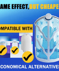 Image of 16 Pack Refill Cartridges Compatible With M364 Max Plug In Flying Insect Trap with moisture-resistant sticky board design.