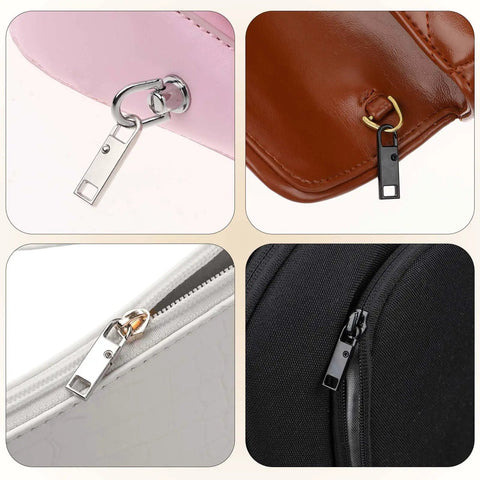 10 Piece Upgraded Metal Zipper Pulls Set With Detachable Tabs For Luggage, Suitcases, Backpacks, And Jackets in use