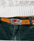 Quick Release Women Belt Buckle For Jeans Auto Buckle Waist Strap Fastener Versatile Fashion Accessory with heart design