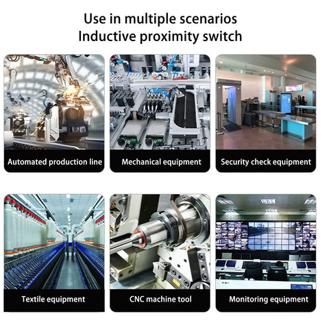 Various industrial settings using 4 Pack 12mm Inductive Proximity Switch Sensor 6 To 36V DC PNP 3 Wire Normally Open IP67 NO