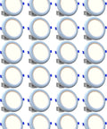 24 Pack 6 Inch Canless Recessed LED Dimmable Pot Downlights With 5Cct Indirect Ceiling Fixtures view showing multiple lights grouped together.