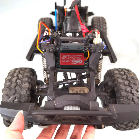 Beefy High Torque Waterproof RC Servo With Full Metal Gear And Aluminum Case 7 Point 4V High Voltage Digital Servo installed in RC truck