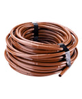 Drip-A-Long 1/4 Inch Dripline With 1/2 GPH Non-Pressure Compensating Emitters Spaced 12 Inches Apart 50 Feet Brown Coil