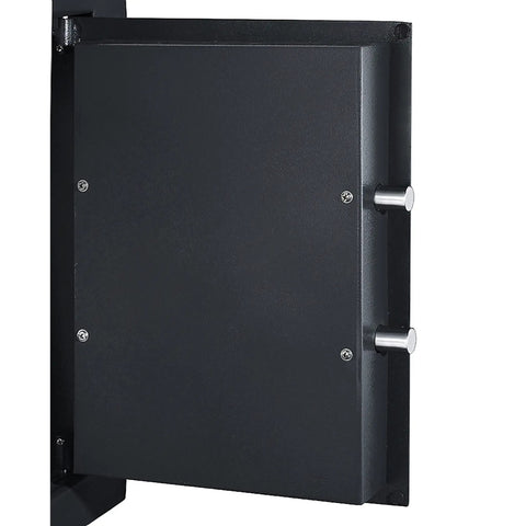 Fireproof Home Safe With Electronic Lockbox And Keypad, Includes Two Keys And Interior Shelf For Cash Jewelry Documents And More, 1700 Degree Fire Rating For 30 Minutes, Wall or Floor Mountable, door close-up